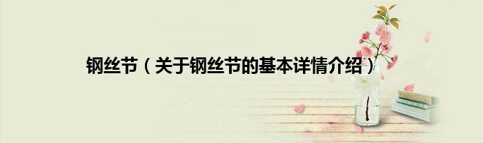 钢丝节（关于钢丝节的基本详情介绍）