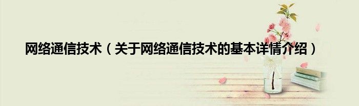 网络通信技术（关于网络通信技术的基本详情介绍）
