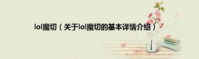 lol魔切（关于lol魔切的基本详情介绍）